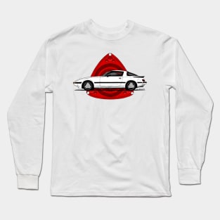 My drawing of the white RX-7 with red rotor Long Sleeve T-Shirt